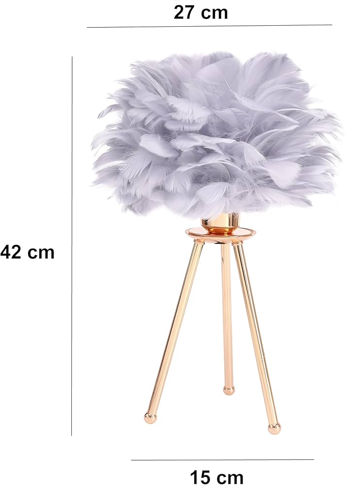 Metal Modern Shade Table Lamp with Tripod Stand