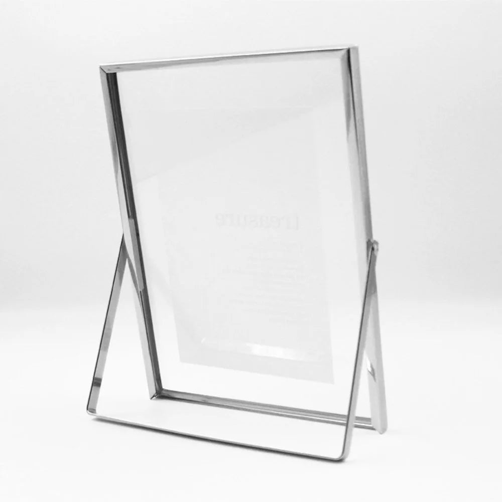 Glass Double Sided-Silver Photo Frame