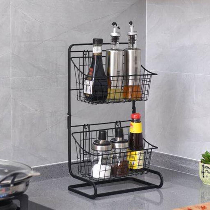 2-Tier Kitchen Metal Storage Rack