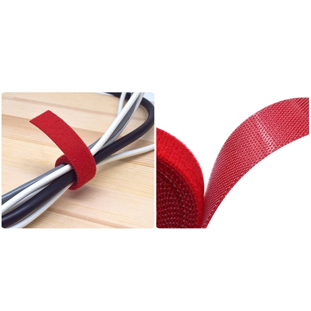 Self Adhesive Reusable Cable Tie Wire Straps Tape 1cm X 1 Meter 6 Pcs