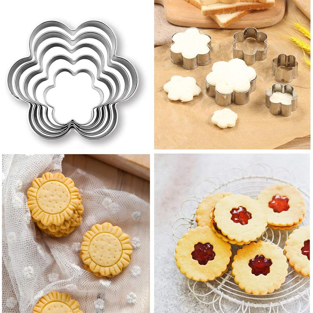 Cookie Cutters Set Stainless Steel Multi-Size Biscuit Cutters Cutting Shapes 20 Pcs