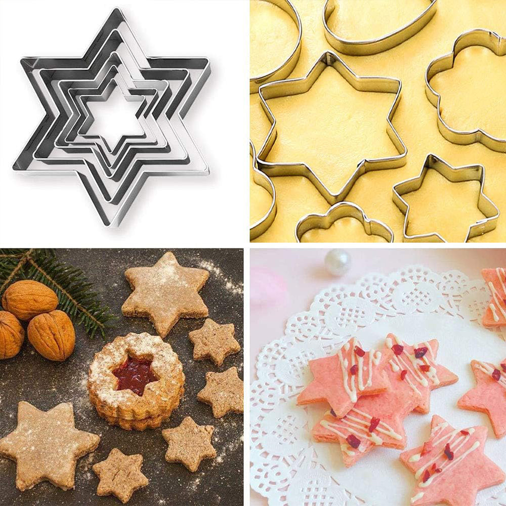 Cookie Cutters Set Stainless Steel Multi-Size Biscuit Cutters Cutting Shapes 20 Pcs