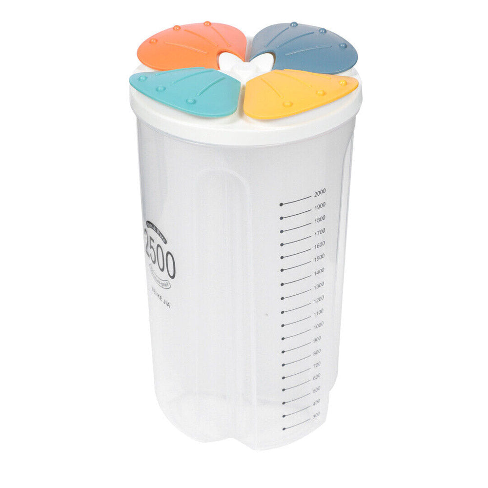 Clear Airtight Cereal Storage Food Container With Lids For Sesame Flour Dry Food 2500ml