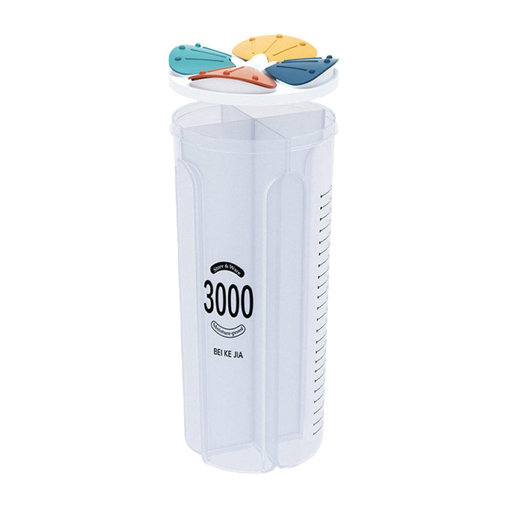 Clear Airtight Cereal Storage Food Container With Lids For Sesame Flour Dry Food 3000ml