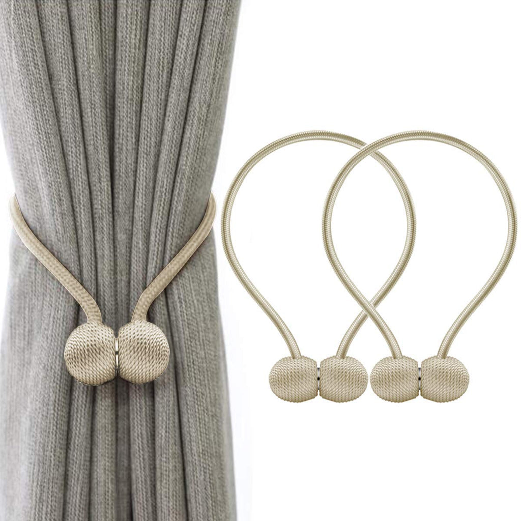 Magnetic Curtain Tiebacks Curtain Clips Rope Holdbacks Curtain Weaving Holder Buckles For Home Office Decorative 1 Piece