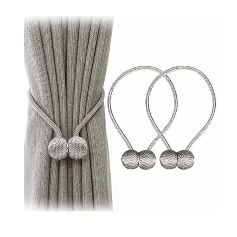 Magnetic Curtain Tiebacks Curtain Clips Rope Holdbacks Curtain Weaving Holder Buckles For Home Office Decorative 1 Piece