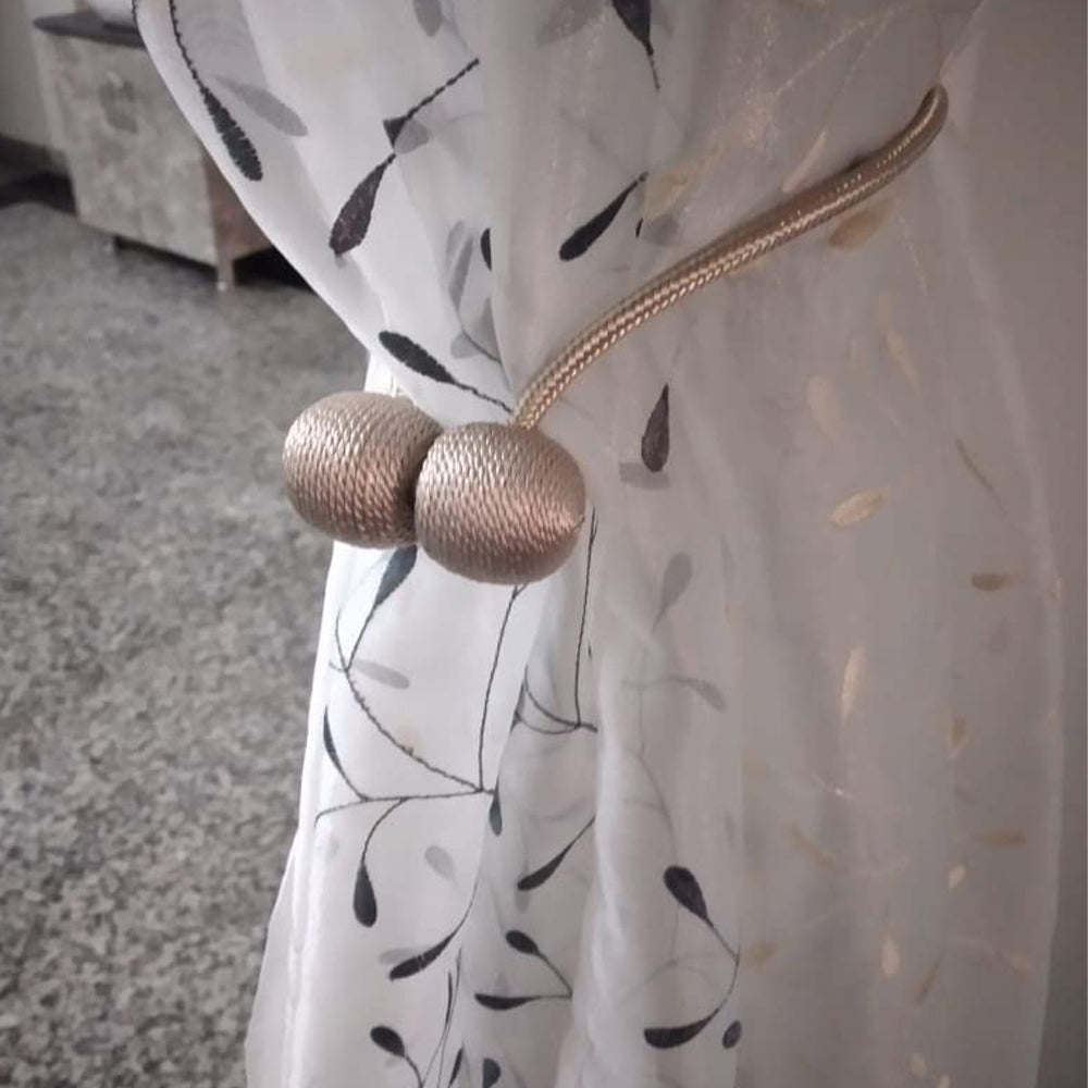 Magnetic Curtain Tiebacks Curtain Clips Rope Holdbacks Curtain Weaving Holder Buckles For Home Office Decorative 1 Piece