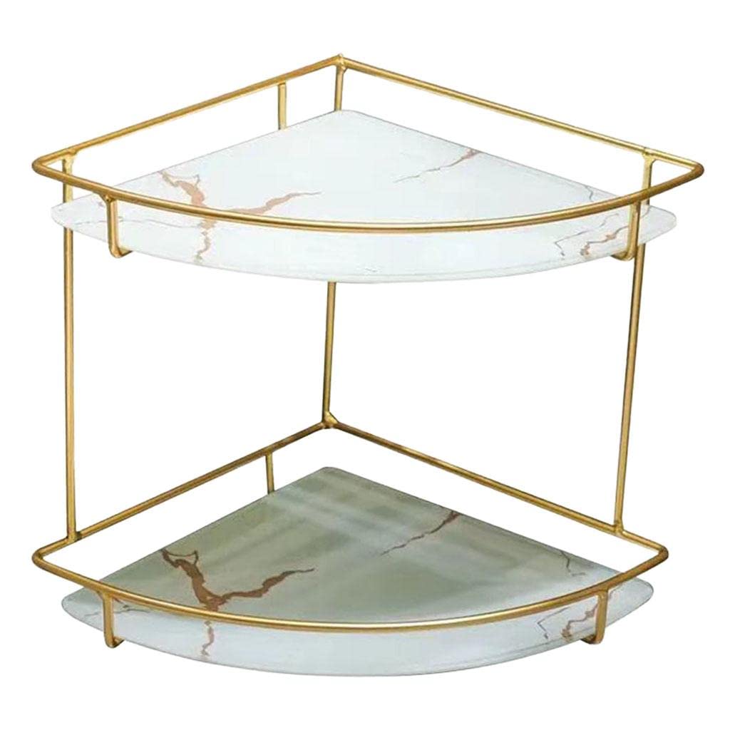 Storage Rack Save Space Cosmetic Bathroom Dressing Table White Double Layer