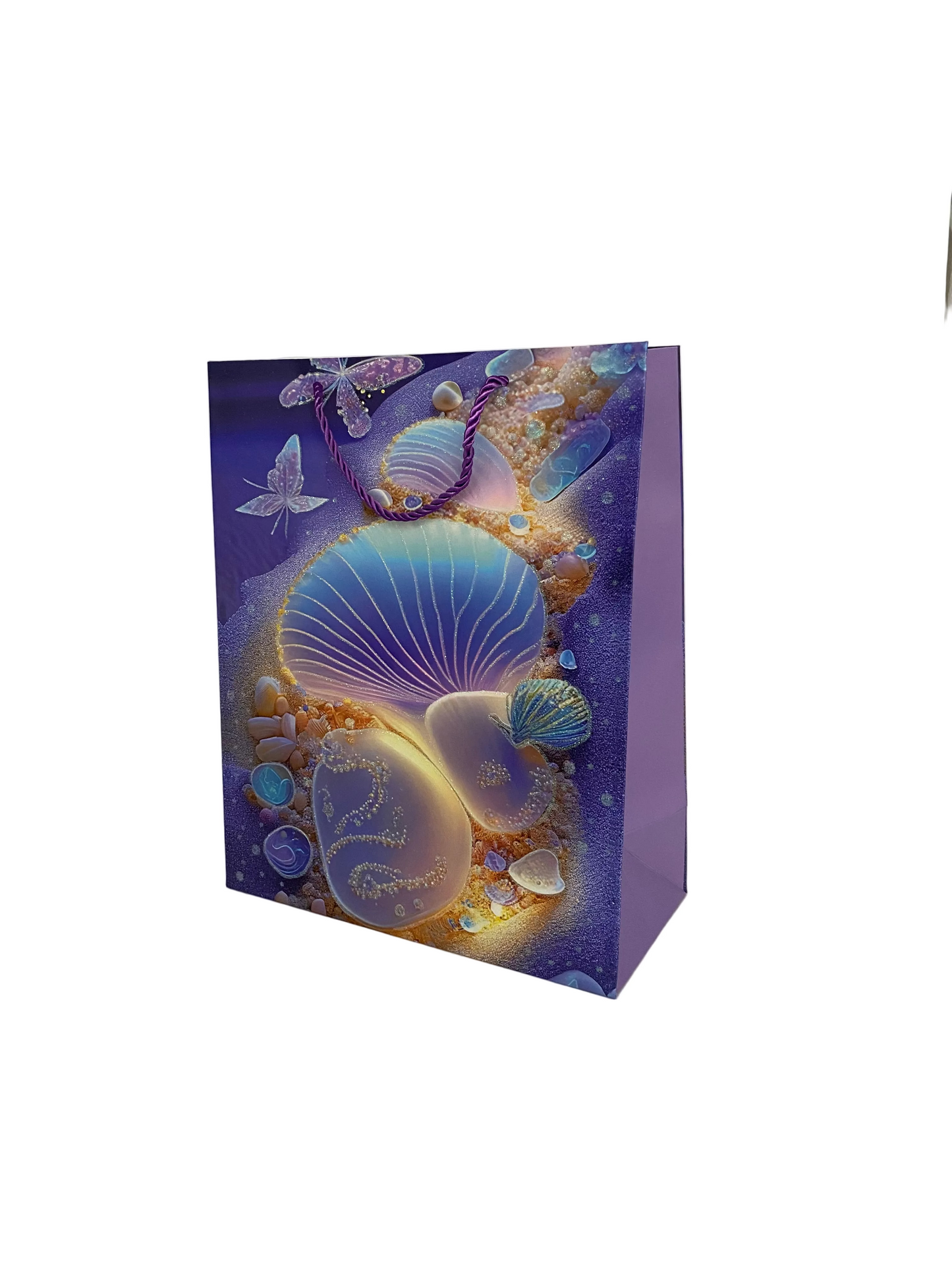 Glittered Shell Paper Gift Bag