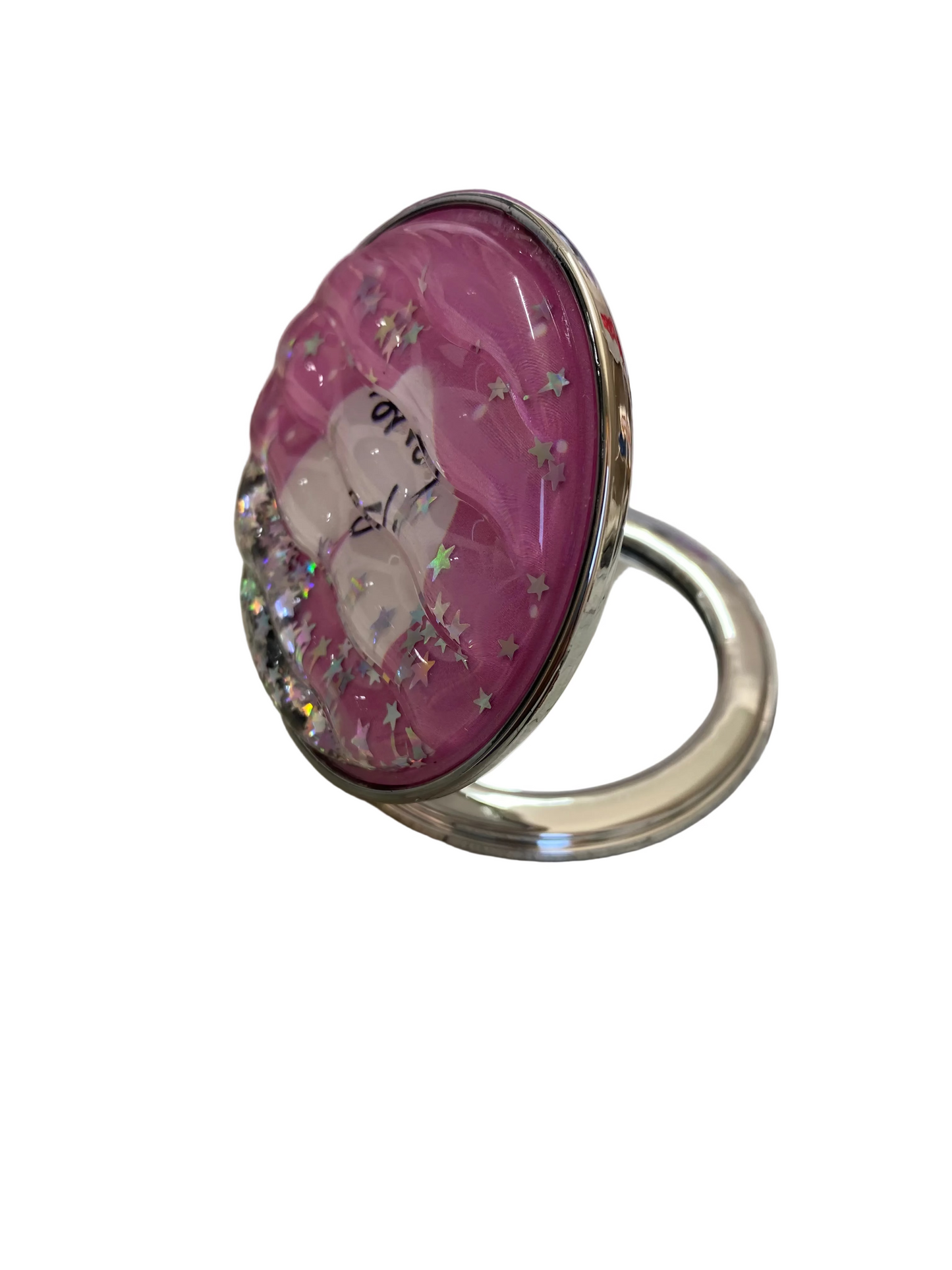Round Foldable Makeup Mirror - Love