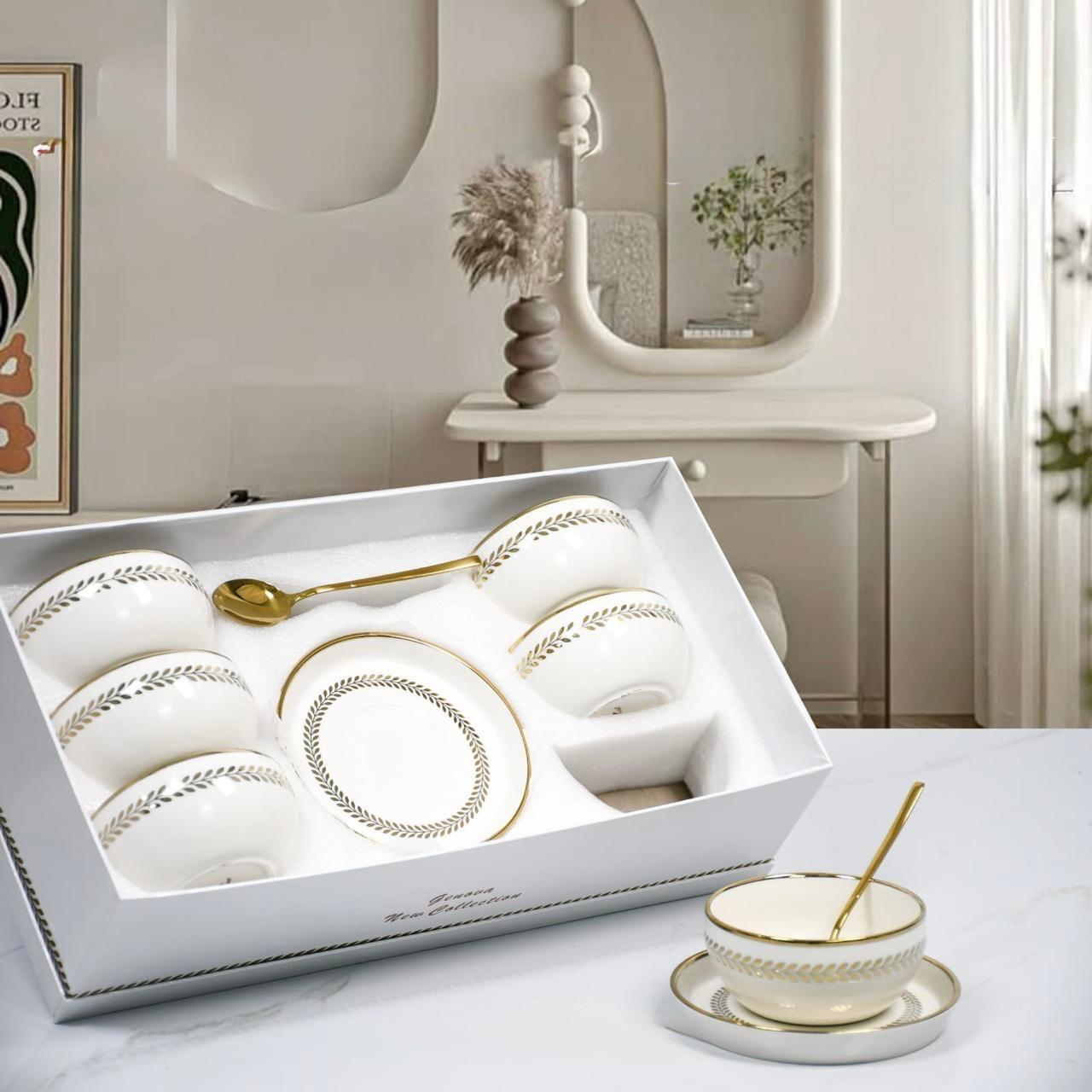 Genova, 18 Pcs Serving Bowls With Saucers & Spoons
