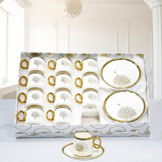 Camila, 24 Pcs Coffee Cups With Saucers Set