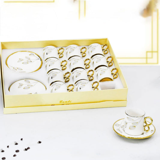Bambi, 24 PCs Coffee Cups With Saucers