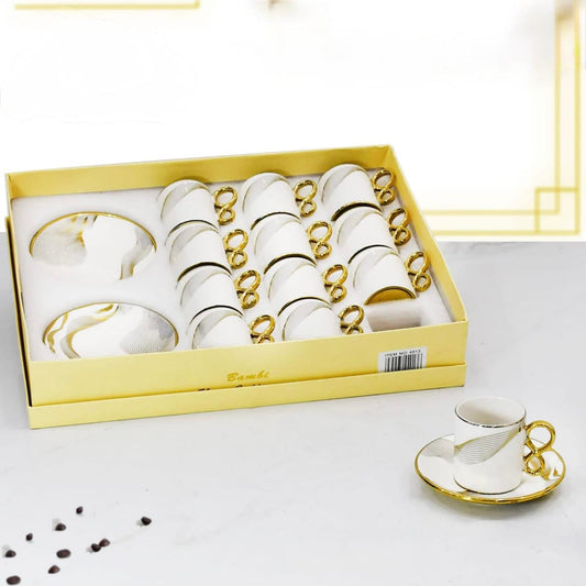 Bambi, 24 PCs Coffee Cups With Saucers Set