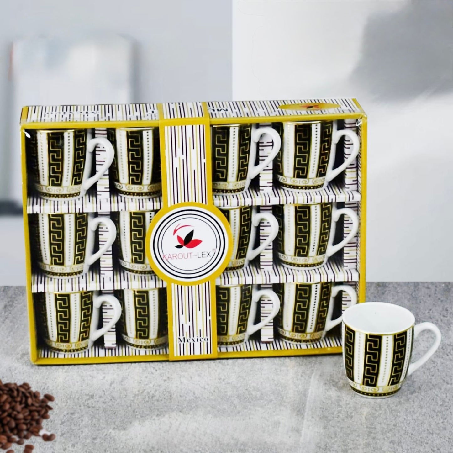 Mexico, 12 Pcs Tea Cups Set