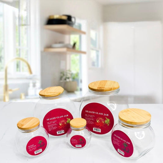 Sealed Glass Jar With Bamboo Lid