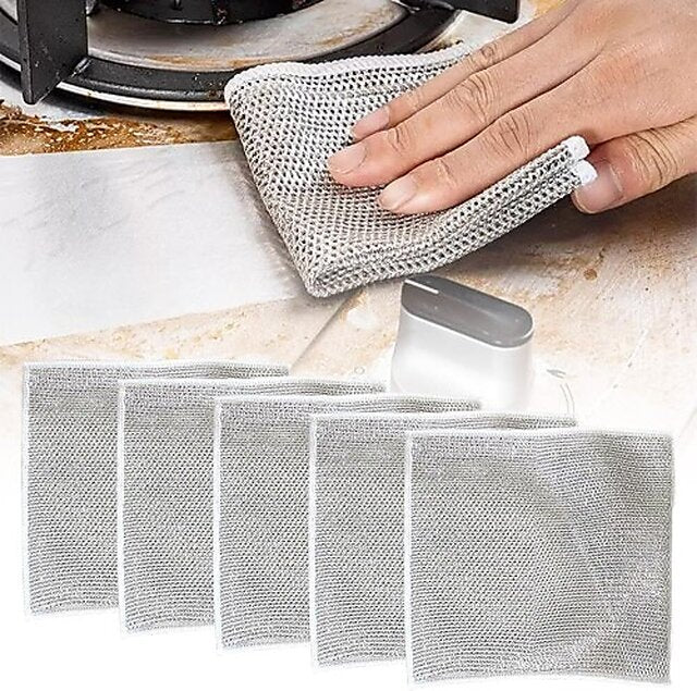 Set 4 Pcs Multifunctional Silver Wire Cleaning Cloth