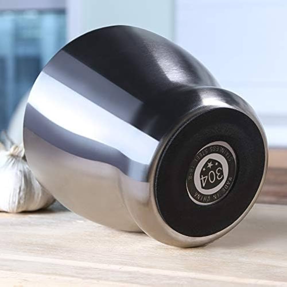 304 Stainless Steel Mortar and Pestle Set /Spice Grinder with Silicone Lid /Spice Crusher Pill Grinder Pestle and Mortar for Grinding Herbs Seasonings Pastes Pesto