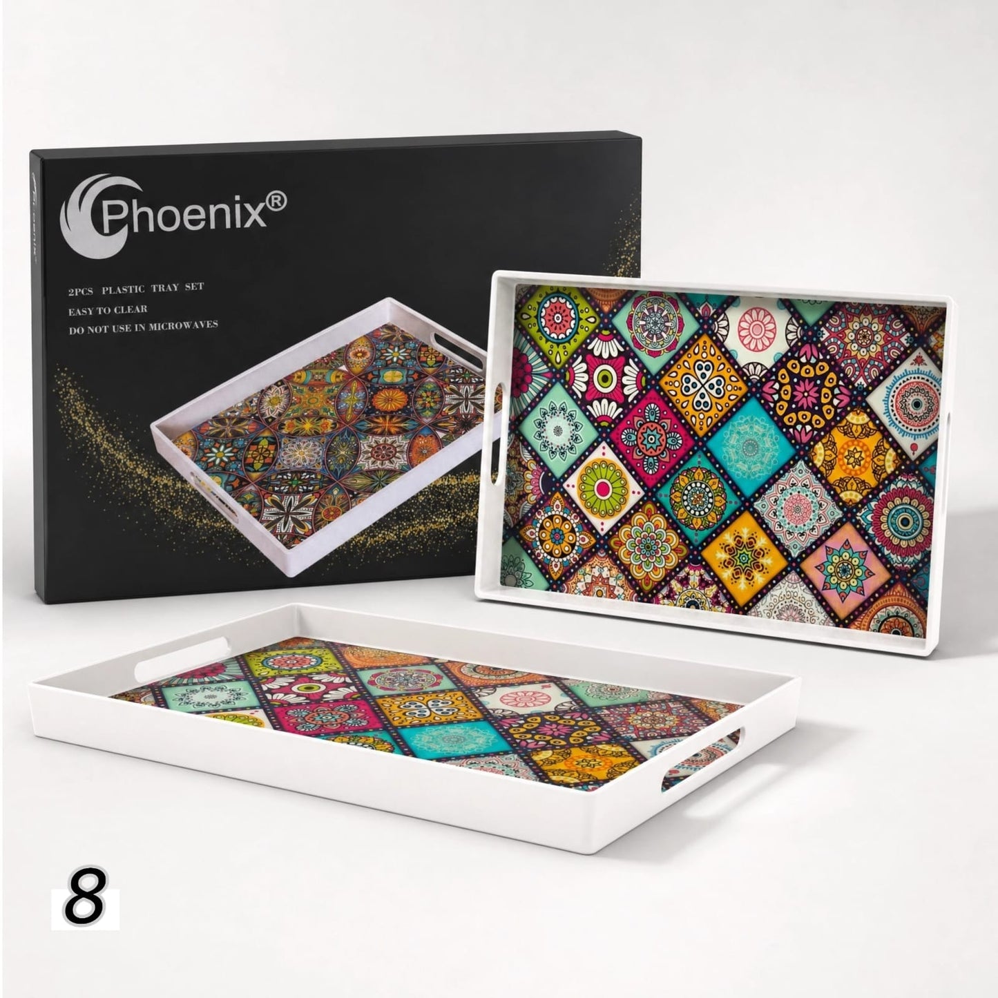 Phoenix, 2 Pcs Plastic Tray Set
