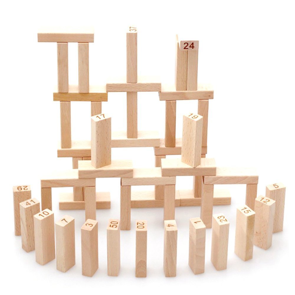 54 Pcs Wood Blocks