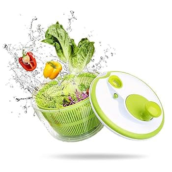 5L Vegetable Cleaner and Salad Juicer Bowl with Swivel Handle (Green)