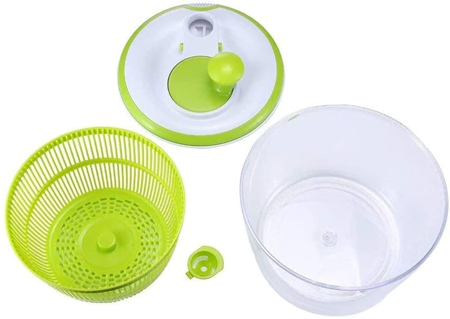 5L Vegetable Cleaner and Salad Juicer Bowl with Swivel Handle (Green)