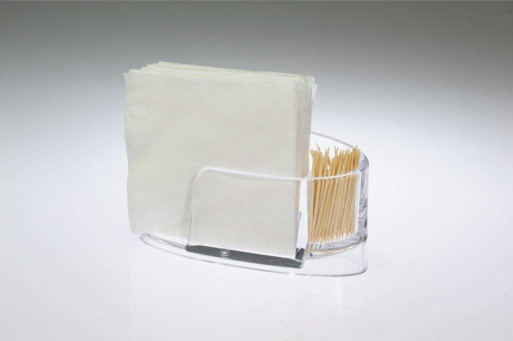 Transparent Plexi Napkin & Tooth Pick Holder