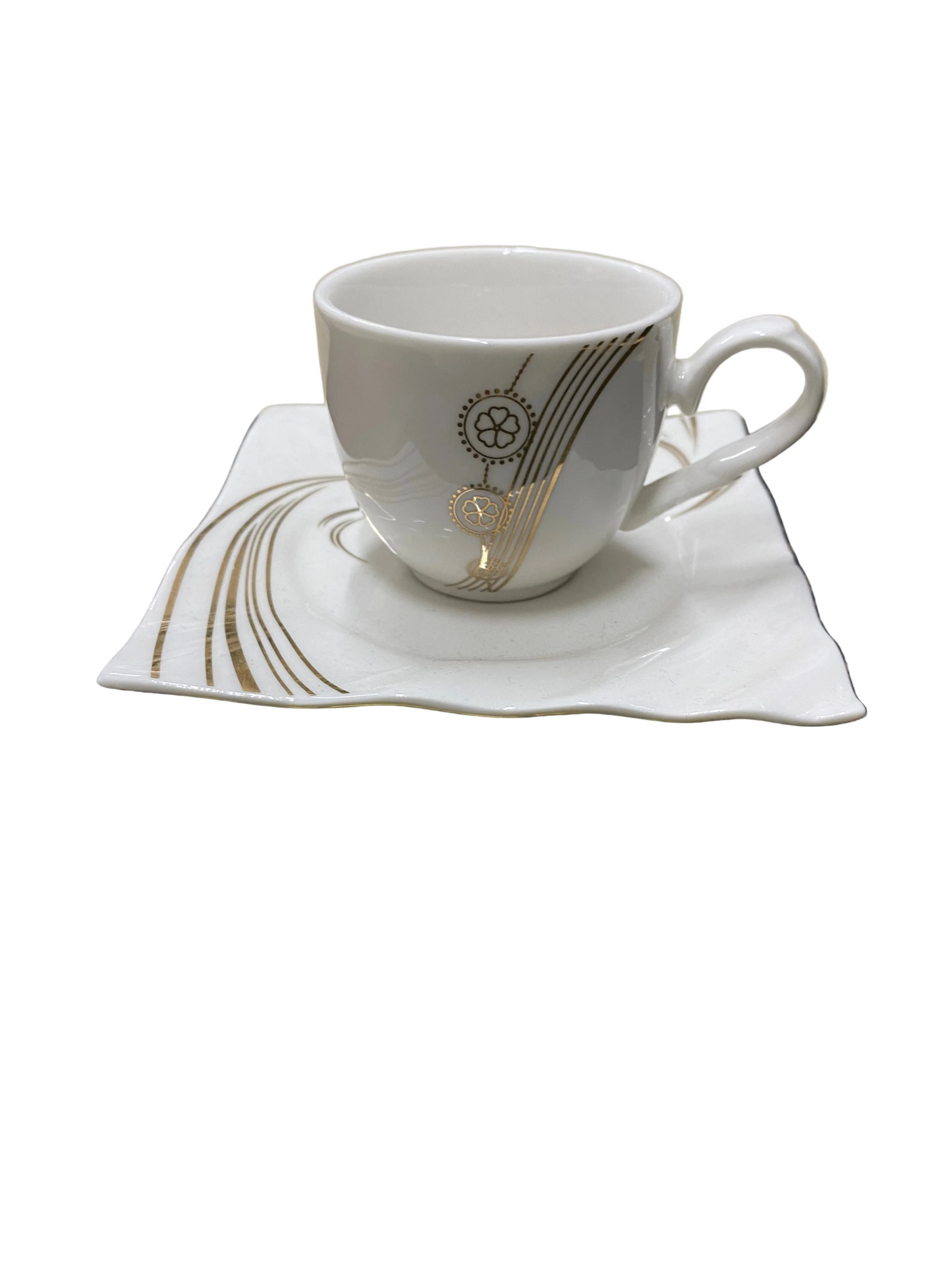 Phoenix,24 Pcs Coffee Cups With Saucers Set