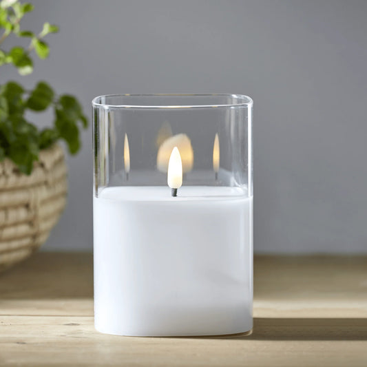 8x12.5 Cm Led Candle In Glass