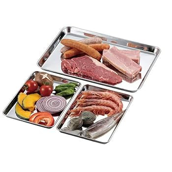 Rectangular Stainless Steel Food Tray