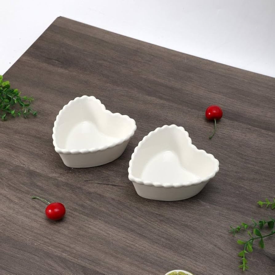 6 Pcs White Porcelain Bowl Set