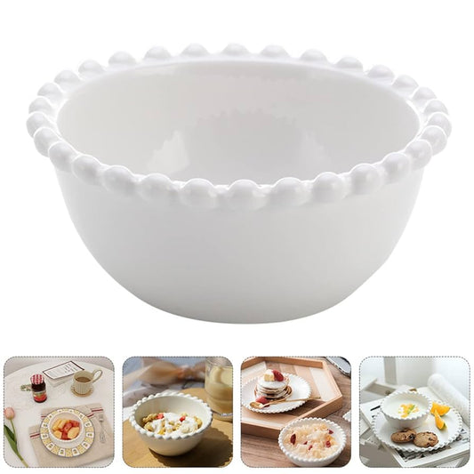 6 Pcs White Porcelain Bowl Set