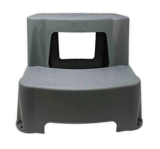 Two-Tier  Step Plastic Grey Stool