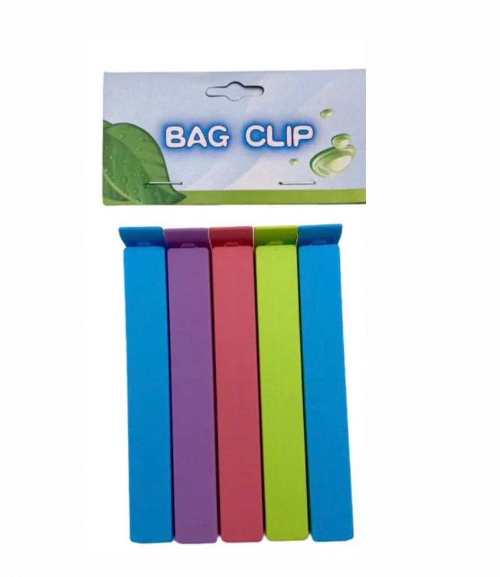Colored Plastic Bag Clip ( 5 Pcs)