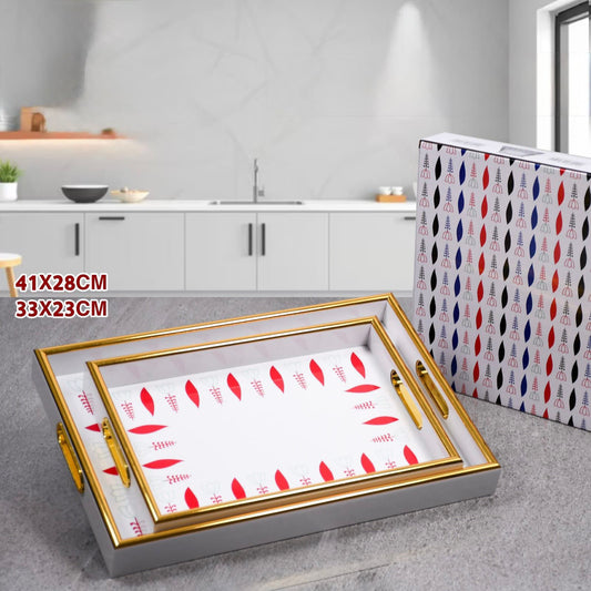 2 Pcs Arabica  Tray Set