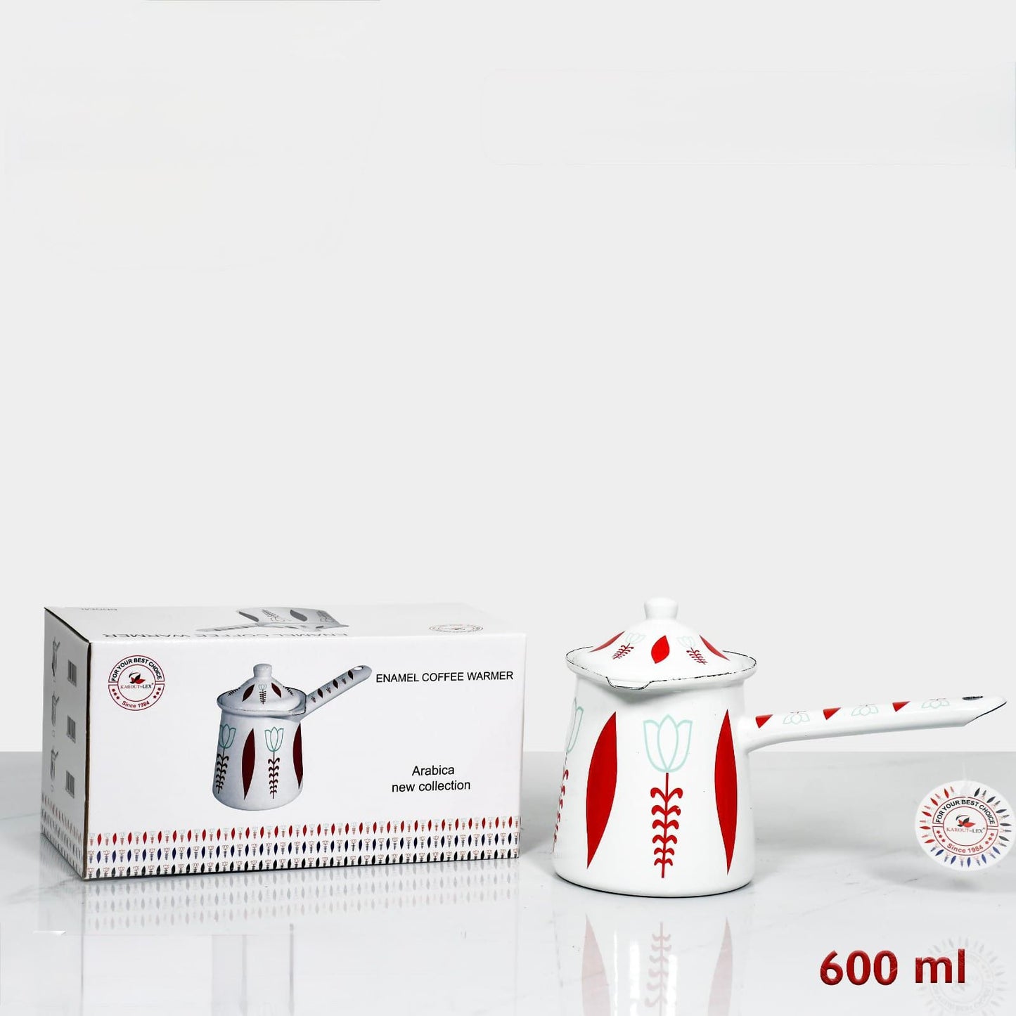 Arabica, 600 ml Enamel Coffee Warmer