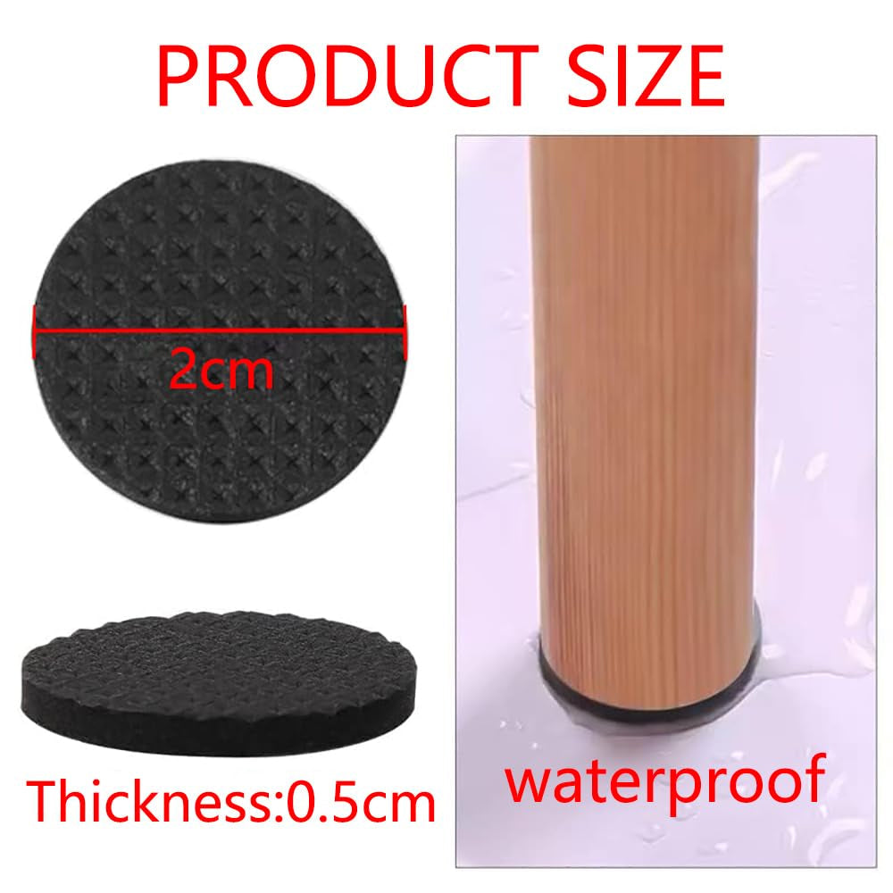 Round Table Foot Pad Black Set Of 30 Pcs