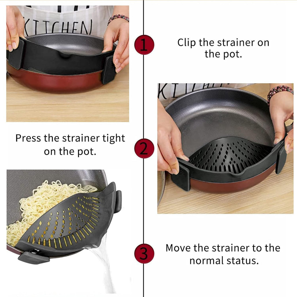 Silicone Strainer With Clip