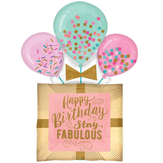 Happy Birthday Stay Fabulous Helium Balloon
