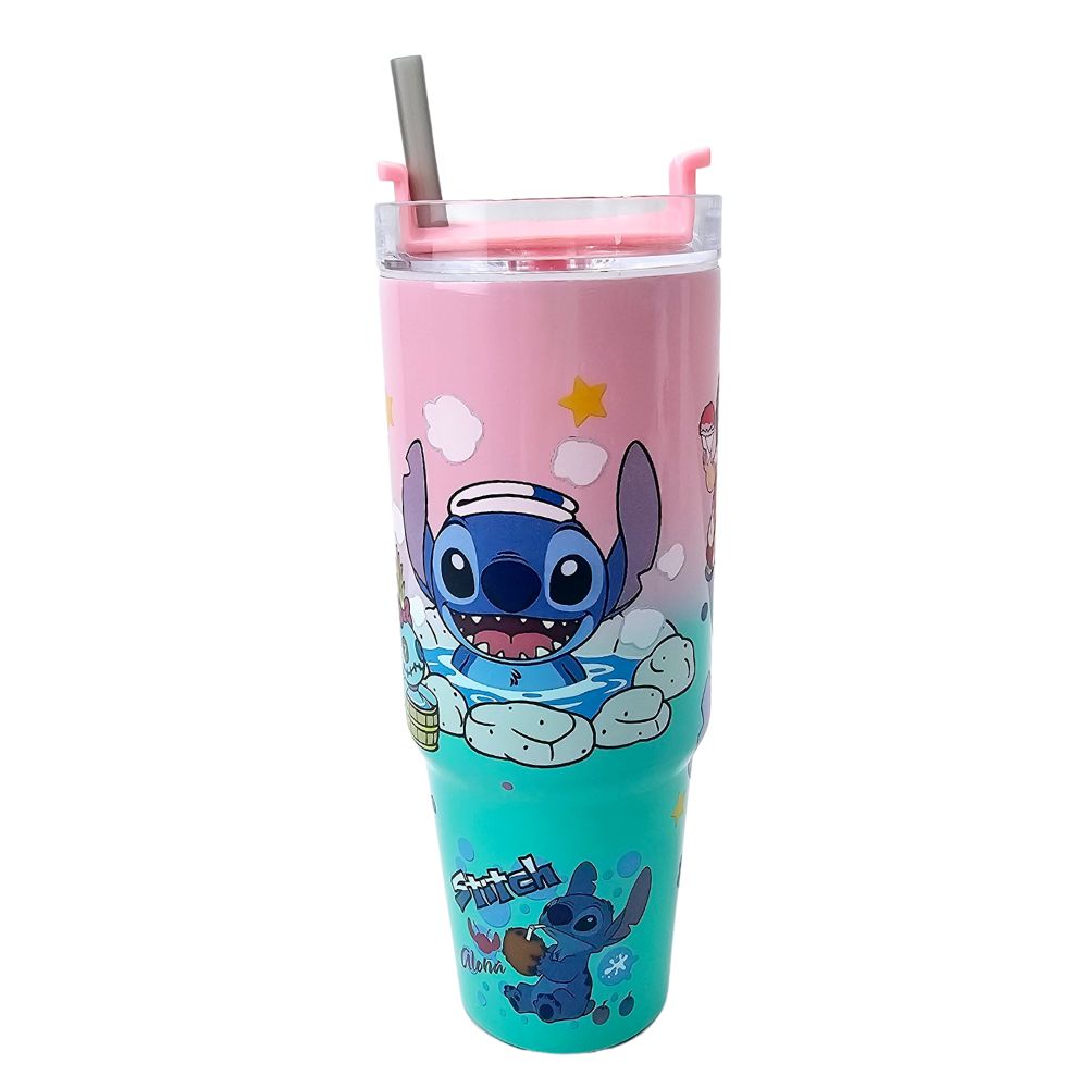 Stitch Stainless Coffee Cup 900 ML With Straw