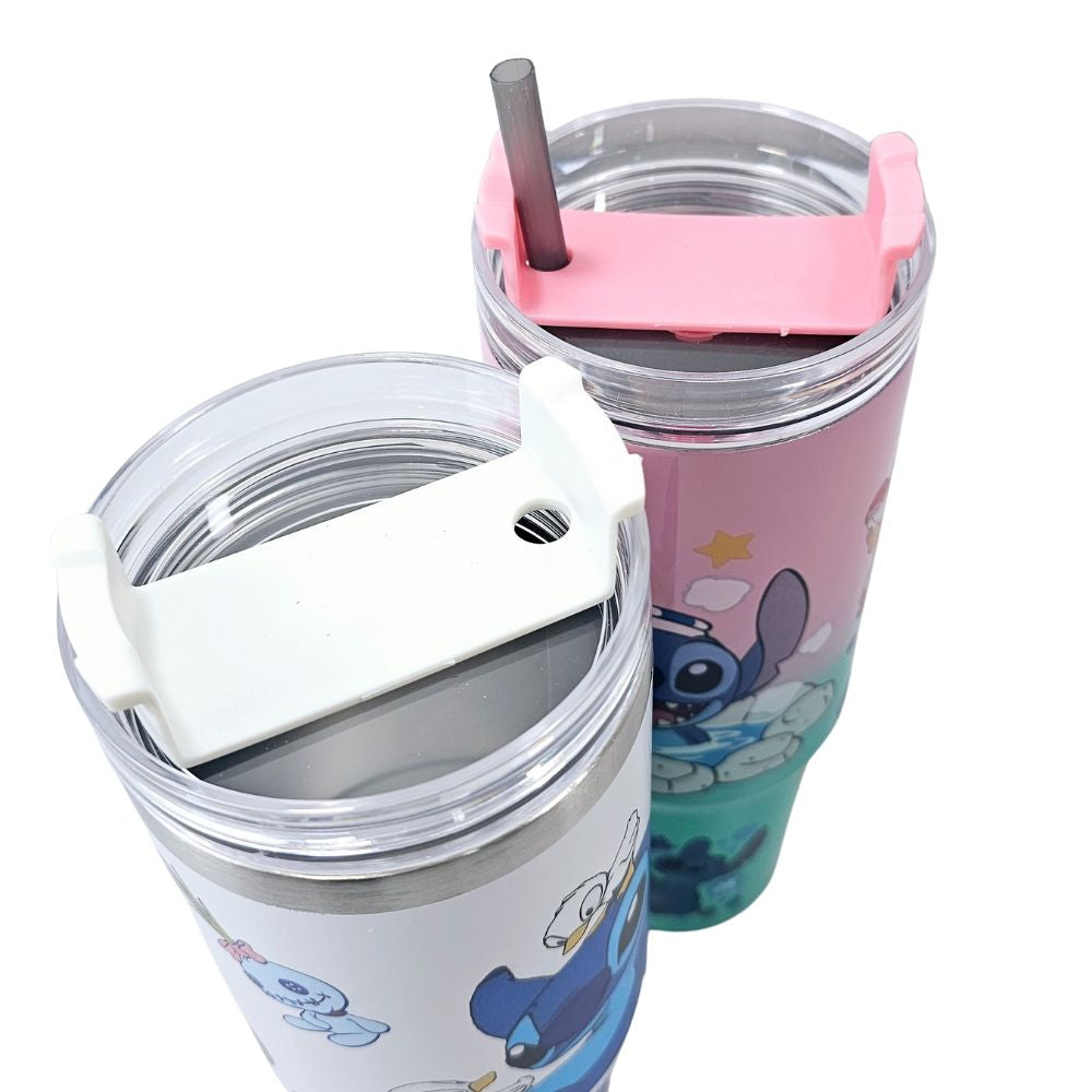 Stitch Stainless Coffee Cup 900 ML With Straw