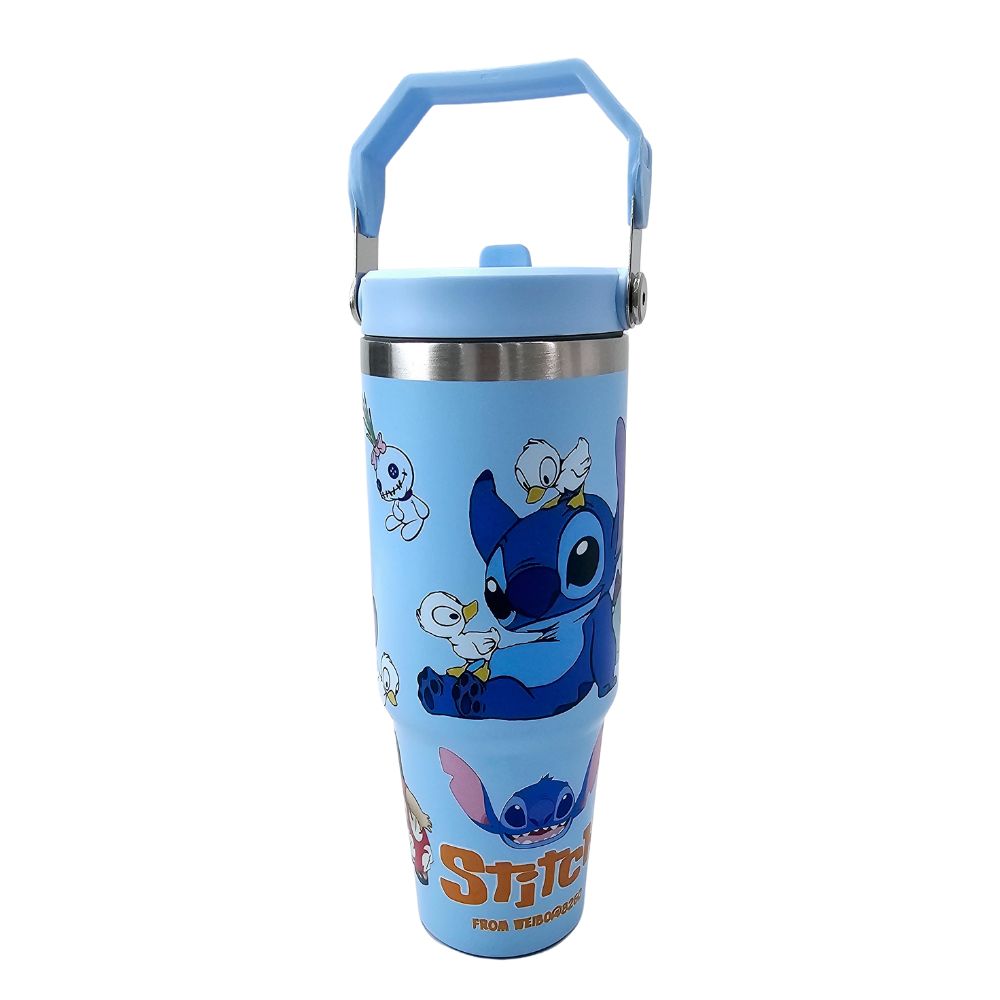 Stitch Stainless Bottle 900 ML With Straw