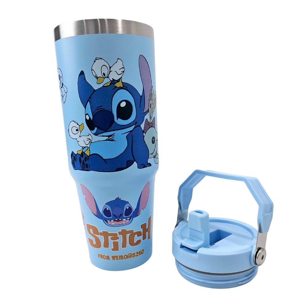 Stitch Stainless Bottle 900 ML With Straw