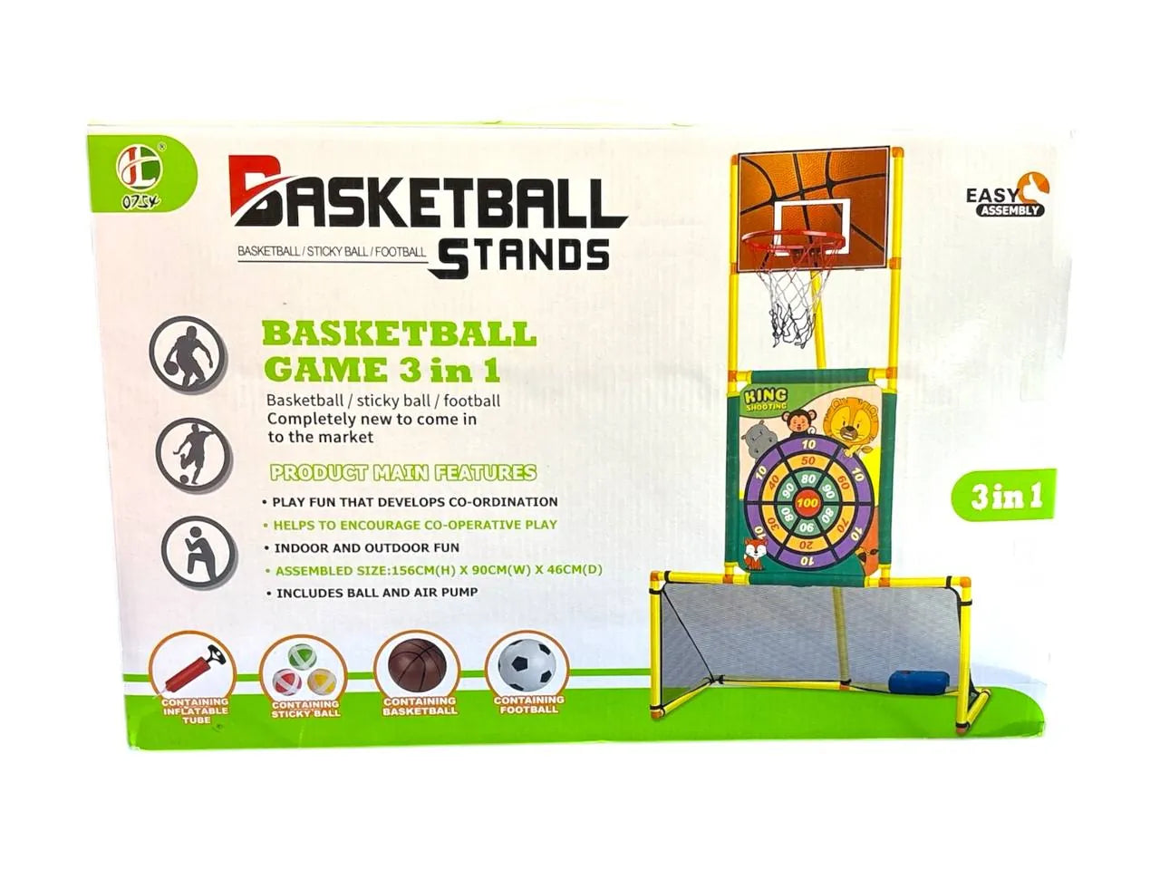 3 in 1 Basketball/ Sticky Ball/ Football Stands