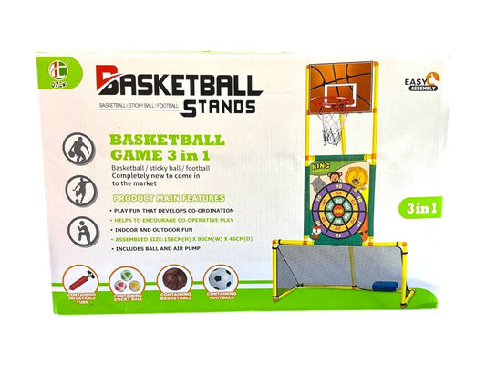 3 in 1 Basketball/ Sticky Ball/ Football Stands