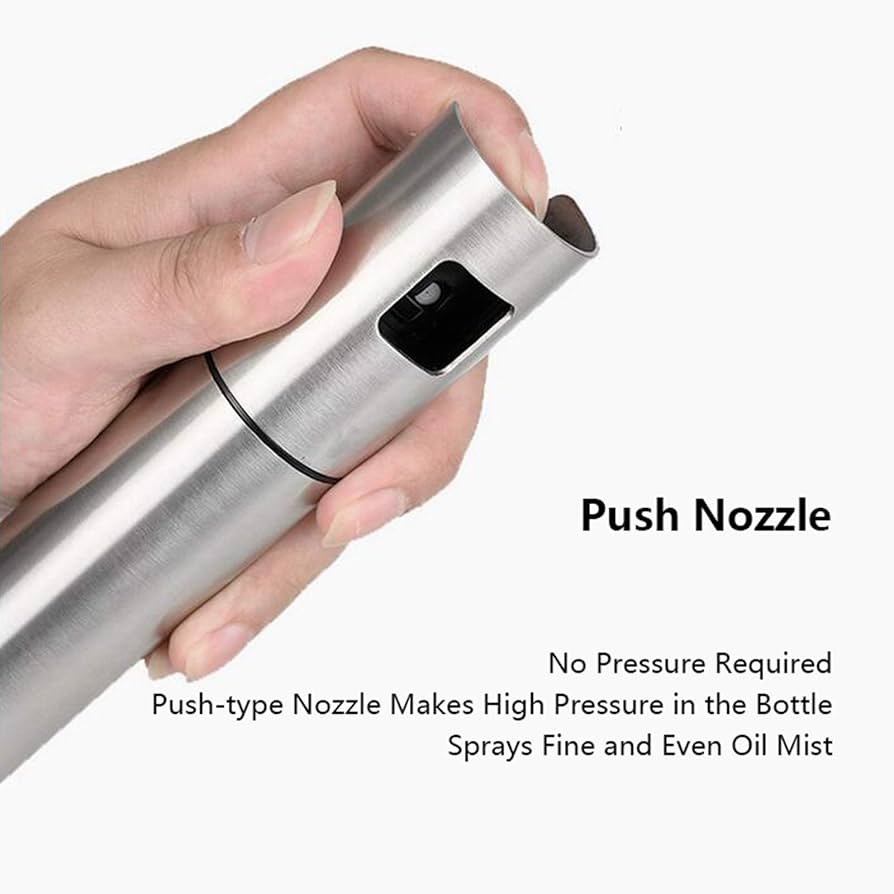 Glass & Stainless Steel Olive Oil Spray Bottle