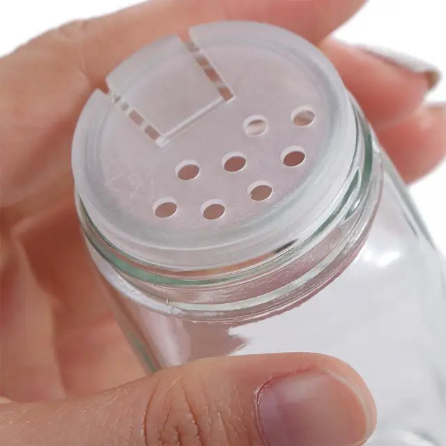Transparent Seasoning Glass Jar With Lid