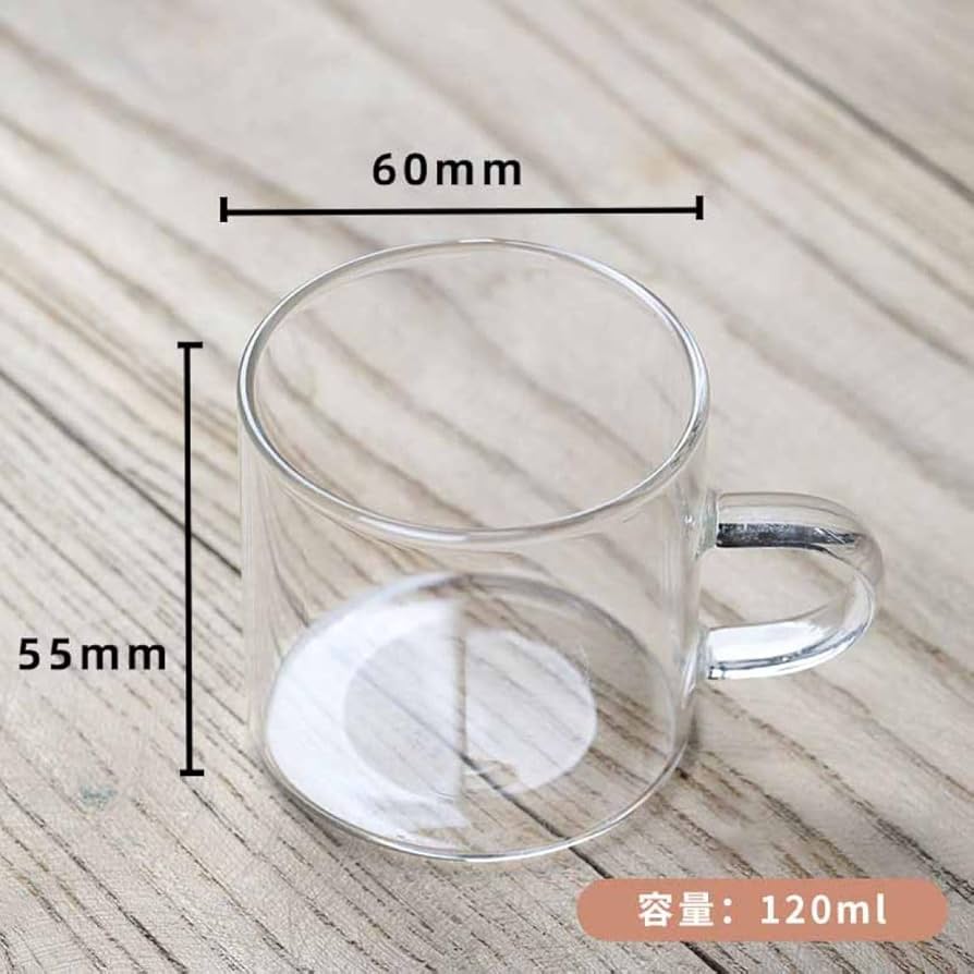 6 Pcs Glass Coffee Cup Set