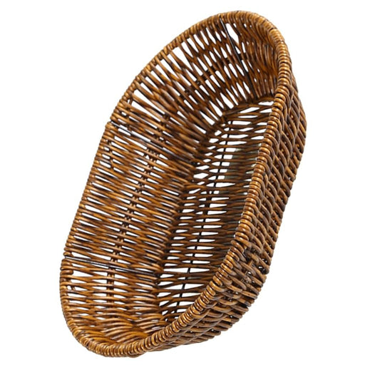 Plastic Oval Woven Storage Basket