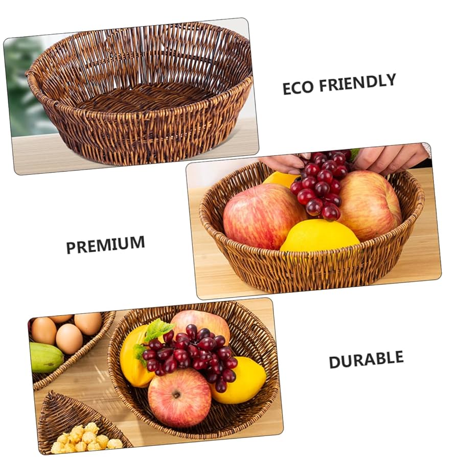 Plastic Round Woven Storage Basket